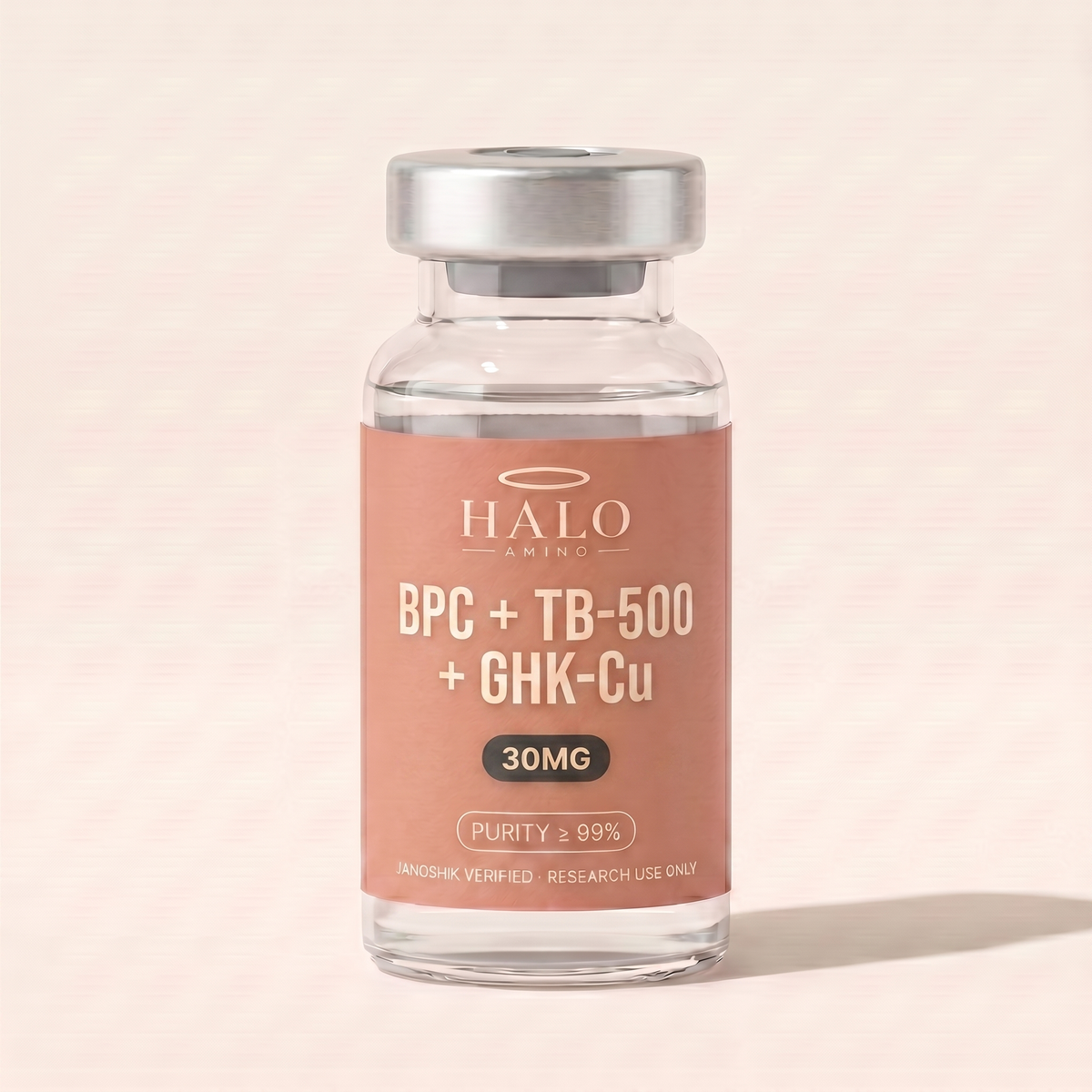 BPC-157, TB-500 and GHK-Cu blend research vial